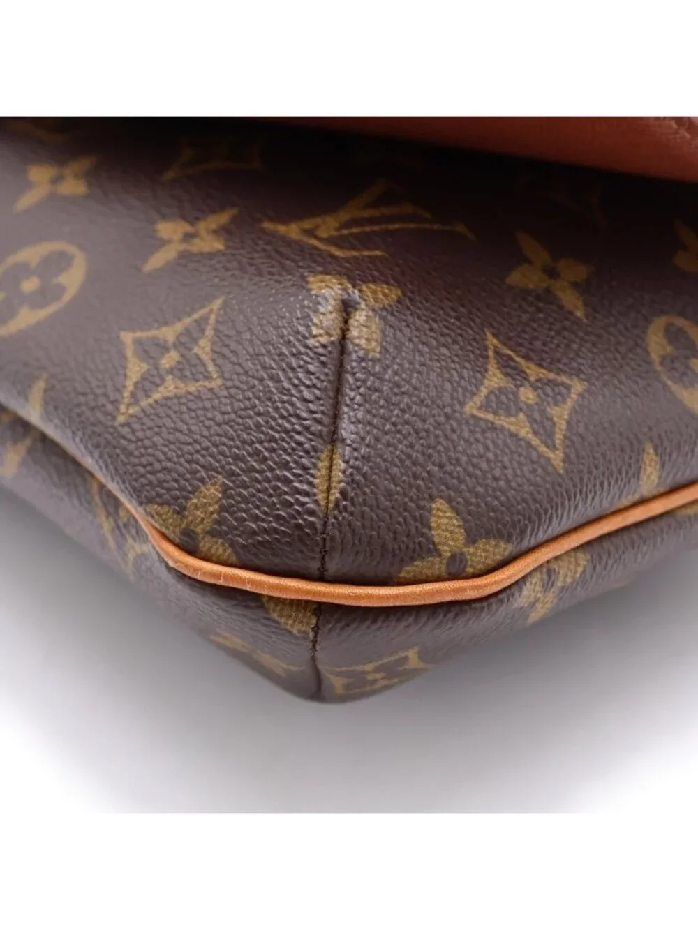 Louis Vuitton Monogram Musette Tango Leather Shoulder Bag Brown
